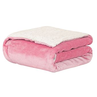 Cobertor-para-Bebe-Dupla-Face-com-Sherpa-Sultan-110-x-90cm-400-g-m²---Rosa