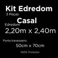 Kit-Edredom-Casal-Sultan-Dupla-Face-Flannel-Grafite-Prata---Porta-Travesseiros