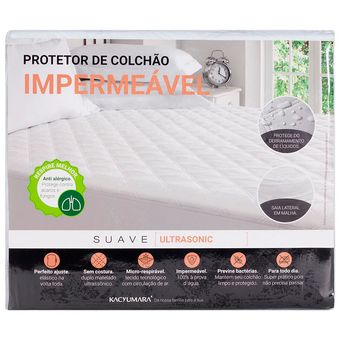 Protetor-de-Colchao-Impermeavel-Solteiro-UltraSonic-Kacyumara-Branco-90x190x30cm