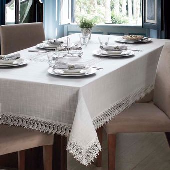 Toalha-de-Mesa-Retangular-6-Lugares-Rendada-Delhi-Branco-Branco
