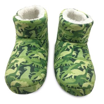 Pantufa-Infantil-Botinha-Verde-com-Forro-Sherpa-Europa-23-24