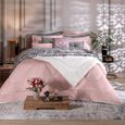 Edredom-Queen-Size-Plush-Sherpa-Hedrons-Liso-Rosa-Poema