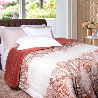 Edredom-Solteiro-Europa-Dupla-Face-Plush-Malha-Trend-Indiana-160x240cm