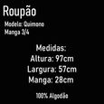 Roupao-Quimono-Felpudo-Atlantica-Manga-3-4-Tamanho-Unico-Azul-Hawai