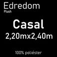 Edredom-Casal-Plush-Sherpa-Hedrons-Liso-Cinza-Cromo