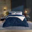 Edredom-Casal-Plush-Sherpa-Hedrons-Liso-Mariner