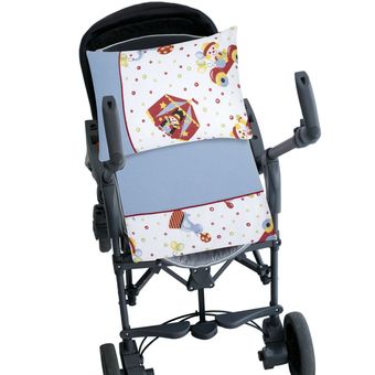 Kit-Colchonete-para-Carrinho-de-Bebe---Fronha-Lynel-Palhacinho