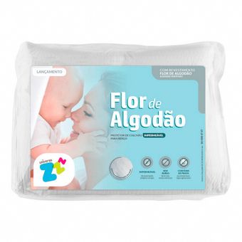 Protetor-de-Colchao-para-Berco-Flor-de-Algodao-Baby-Fibrasca