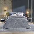 Edredom-Queen-Size-Plush-Hedrons-Inove-Liso-Cinza-Cromo