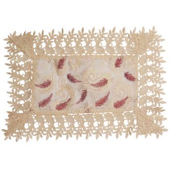 Jogo-Americano-Rendado-30x45cm-Bege-Vinho-4-Pecas