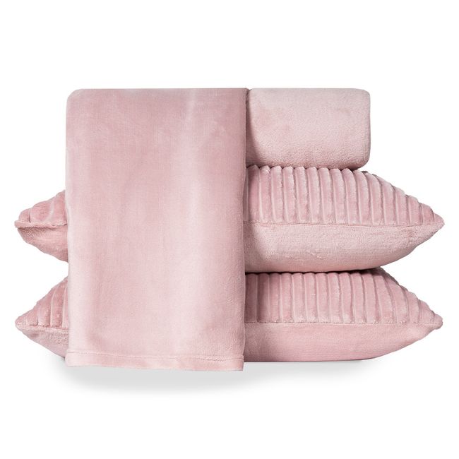 Jogo-de-Cama-King-Size-Plush-4-Pecas-BBC-Textil-Rosa