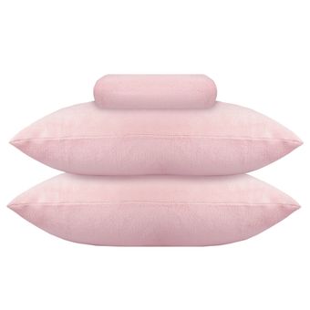 Jogo-de-Lencol-e-Fronha-em-Plush-Casal-Hedrons-Inove-Rosa-Tule