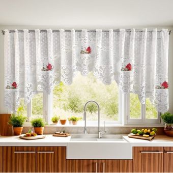 Cortina-Cascata-de-Renda-para-Cozinha-Premium-Branca-Hora-do-Cha-Vermelho-300x100cm