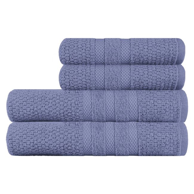 Jogo-de-Toalhas-de-Banho-Buddemeyer-4-Pecas-Vanilla-Extra-Soft-420-g-m²-Azul