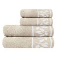Jogo-de-Toalhas-de-Banho-4-Pecas-Maya-Corttex-450-g-m²-Bege