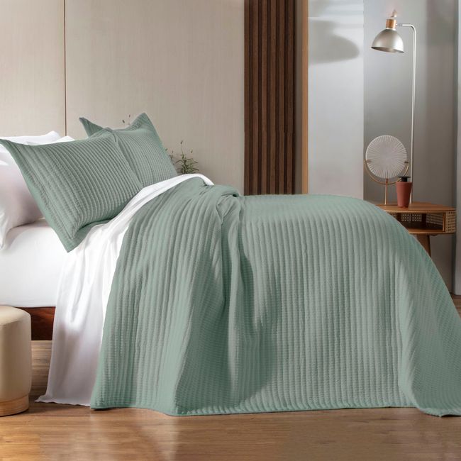 Colcha-Queen-Size-300-Fios-Corttex-Belton-3-Pecas-Verde