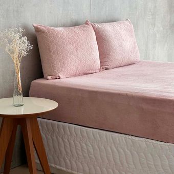 Jogo-de-Lencol-e-Fronha-Queen-Size-Bella-Enxovais-Plush-3-Pecas-Bella-Dreams-Lyra