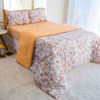 Edredom-Solteiro-Bella-Enxovais-Malha-100--Algodao-Cloud-Penelope