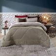 Edredom-Casal-Plush-Hedrons-Inove-Liso-Taupe
