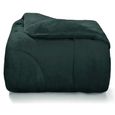Edredom-Casal-Plush-Hedrons-Inove-Liso-Verde-Selva