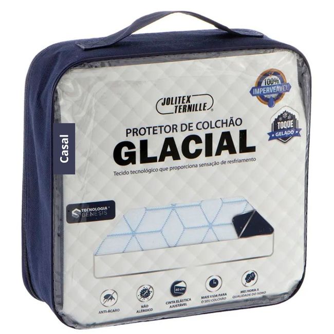 Protetor-de-Colchao-Casal-Impermeavel-Jolitex-Glacial