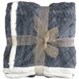Cobertor-Casal-Tricot-com-Sherpa-Europa-1_80-x-2_20-Mts-Cinza