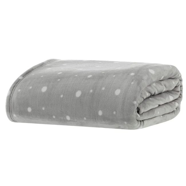 Cobertor-Casal-Kacyumara-Toque-de-Seda-180x220cm-Vintage-300-g-m²-Prata-Poa
