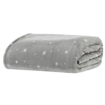 Cobertor-Queen-Size-Kacyumara-Toque-de-Seda-180x220cm-Vintage-300-g-m²-Prata-Poa