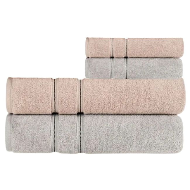 Jogo-de-Toalhas-de-Banho-4-Pecas-Karsten-Plaza-430-g-m²-Mineral-Rose