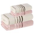 Jogo-de-Toalhas-de-Banho-4-Pecas-Karsten-Lumina-500-g-m²-Bege-Rose