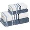 Jogo-de-Toalhas-de-Banho-4-Pecas-Karsten-Lumina-500-g-m²-Azul-Branco