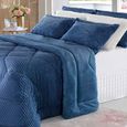 Edredom-Queen-Size-Plush-Alto-Relevo-BBC-Textil-Azul