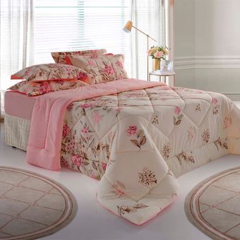 Edredom-King-Size-Malha-BBC-Textil-Floral-Rosa