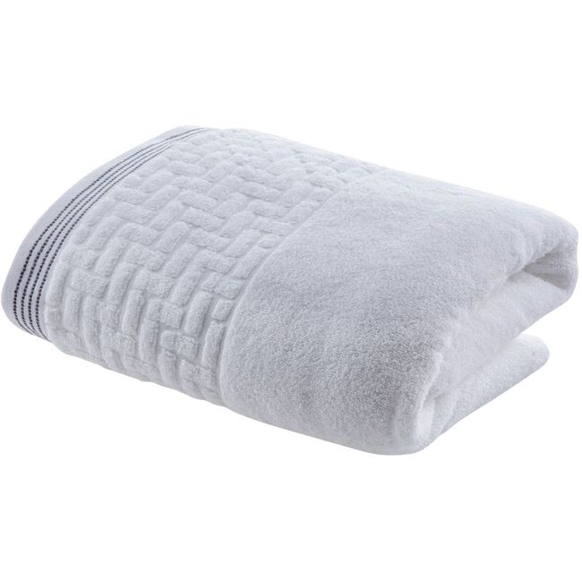 Toalha-de-Banho-Super-Soft-Zero-Twist-Corttex-Geometrico-500-g-m²-Branca