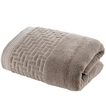Toalha-de-Banho-Super-Soft-Zero-Twist-Corttex-Geometrico-500-g-m²-Bege