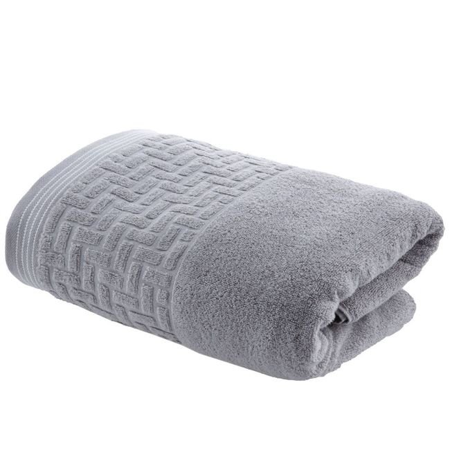 Toalha-de-Banho-Super-Soft-Zero-Twist-Corttex-Geometrico-500-g-m²-Cinza