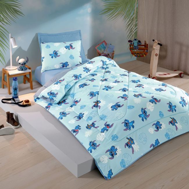 Edredom-Infantil-Disney-Hedrons-Stitch-Folhas