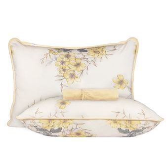 Jogo-de-Cama-Casal-Malha-3-Pecas-BBC-Textil-Amarelo