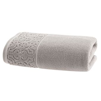 Toalha-de-Banho-Super-Soft-Zero-Twist-Corttex-Arabesco-500-g-m²-Cinza