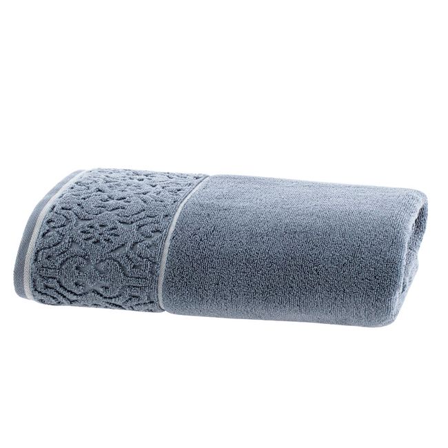 Toalha-de-Rosto-Super-Soft-Zero-Twist-Corttex-Arabesco-500-g-m²-Azul