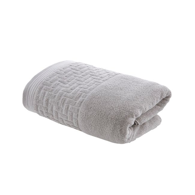 Toalha-de-Rosto-Super-Soft-Zero-Twist-Corttex-Geometrico-500-g-m²-Cinza
