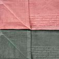 Jogo-de-Toalhas-de-Banho-4-Pecas-Super-Soft-Zero-Twist-Corttex-Geometrico-500-g-m²-Rosa-Verde