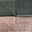 Jogo-de-Toalhas-de-Banho-4-Pecas-Super-Soft-Zero-Twist-Corttex-Geometrico-500-g-m²-Verde-Bege