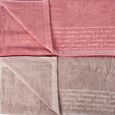 Jogo-de-Toalhas-de-Banho-4-Pecas-Super-Soft-Zero-Twist-Corttex-Geometrico-500-g-m²-Bege-Rosa