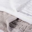 Jogo-de-Toalhas-de-Banho-4-Pecas-Super-Soft-Zero-Twist-Corttex-Geometrico-500-g-m²-Cinza-Branco