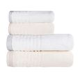 Jogo-de-Toalhas-de-Banho-4-Pecas-Super-Soft-Zero-Twist-Corttex-Geometrico-500-g-m²-Marfim-Branco