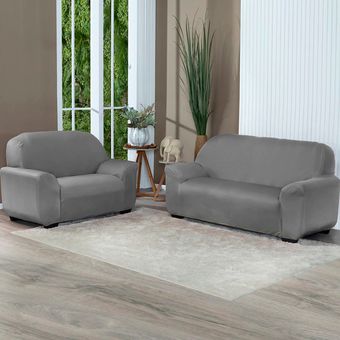 Capa-para-Sofa-3-e-2-Lugares-Classic-Malha-Light-Vivalutex-Cinza