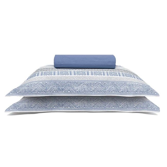 Jogo-de-Cama-Queen-Size-Buettner-150-Fios-3-Pecas-Azul-Indigo