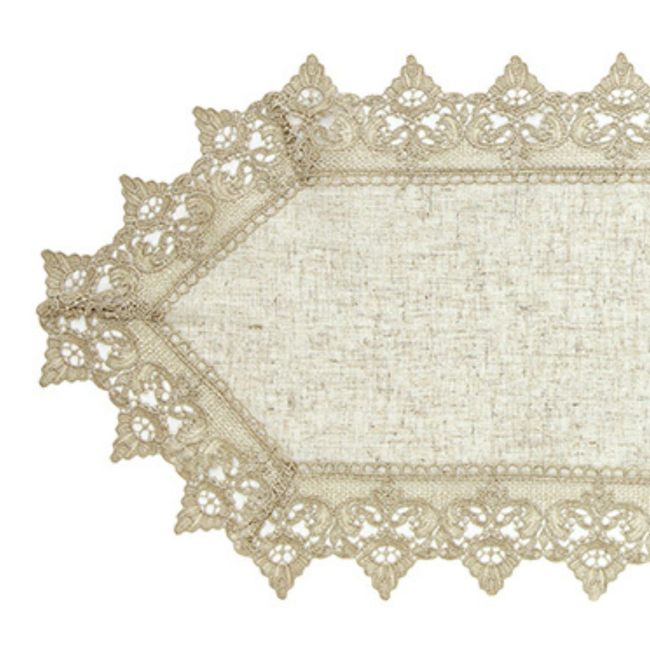 Caminho de Mesa Rendado Jolitex 40x220cm Arizona Bege