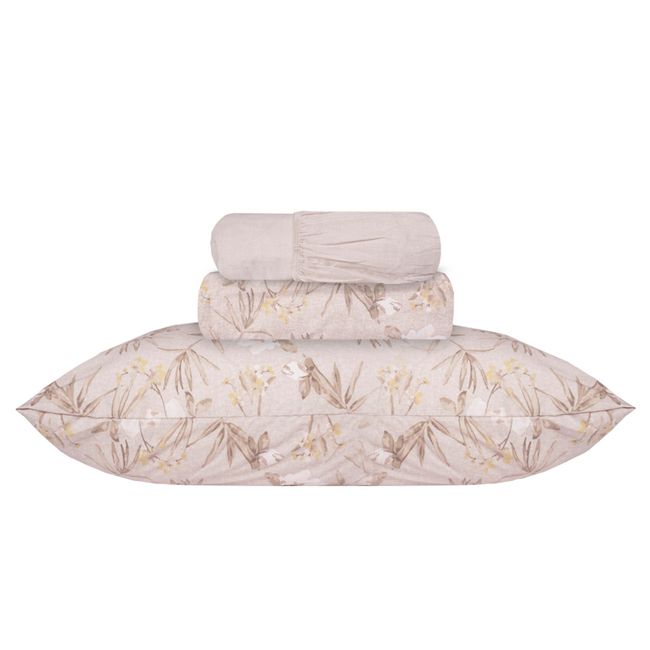 Jogo de Cama Solteiro 150 Fios Corttex 3 Peças Attuale Estampa 4